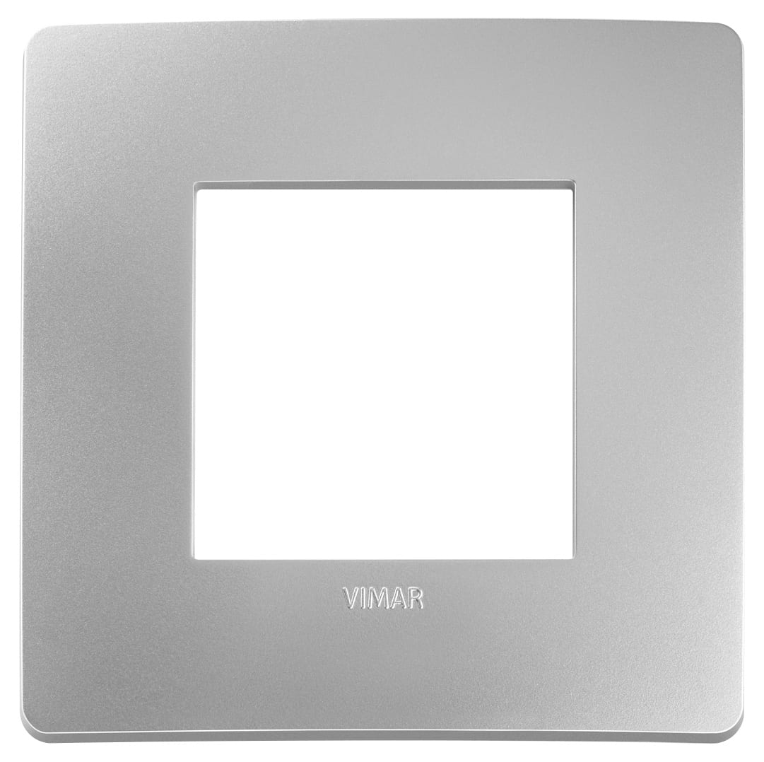 VIMAR - PLACCA PLANA UP 2M ARGENTO 14642U.32