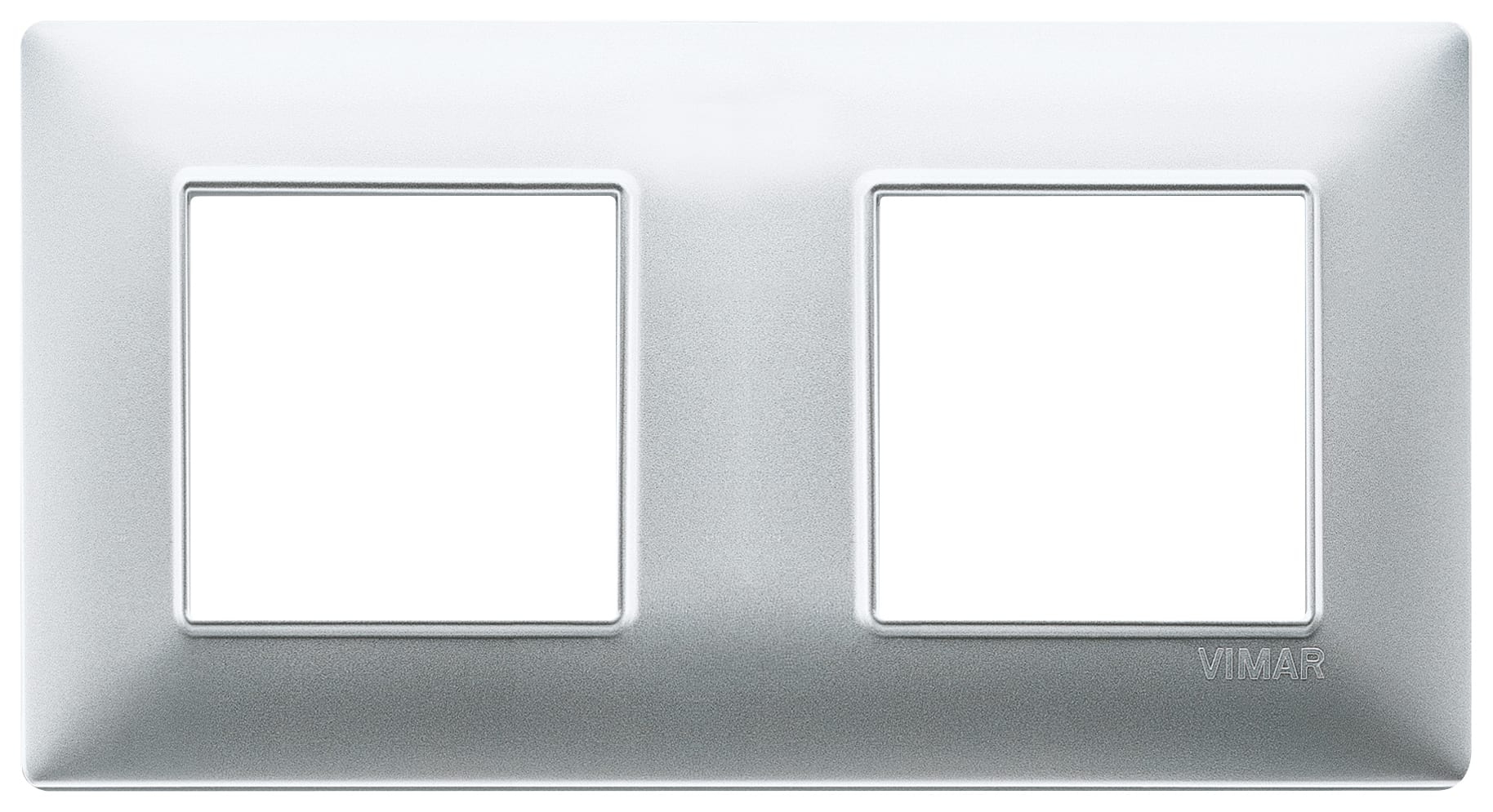 VIMAR - PLACCA 4M (2+2) INT71 ARGENTO OPACO 14643.20