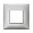 VIMAR - Placca 2 Moduli Tecnopolimero Silver - Bs