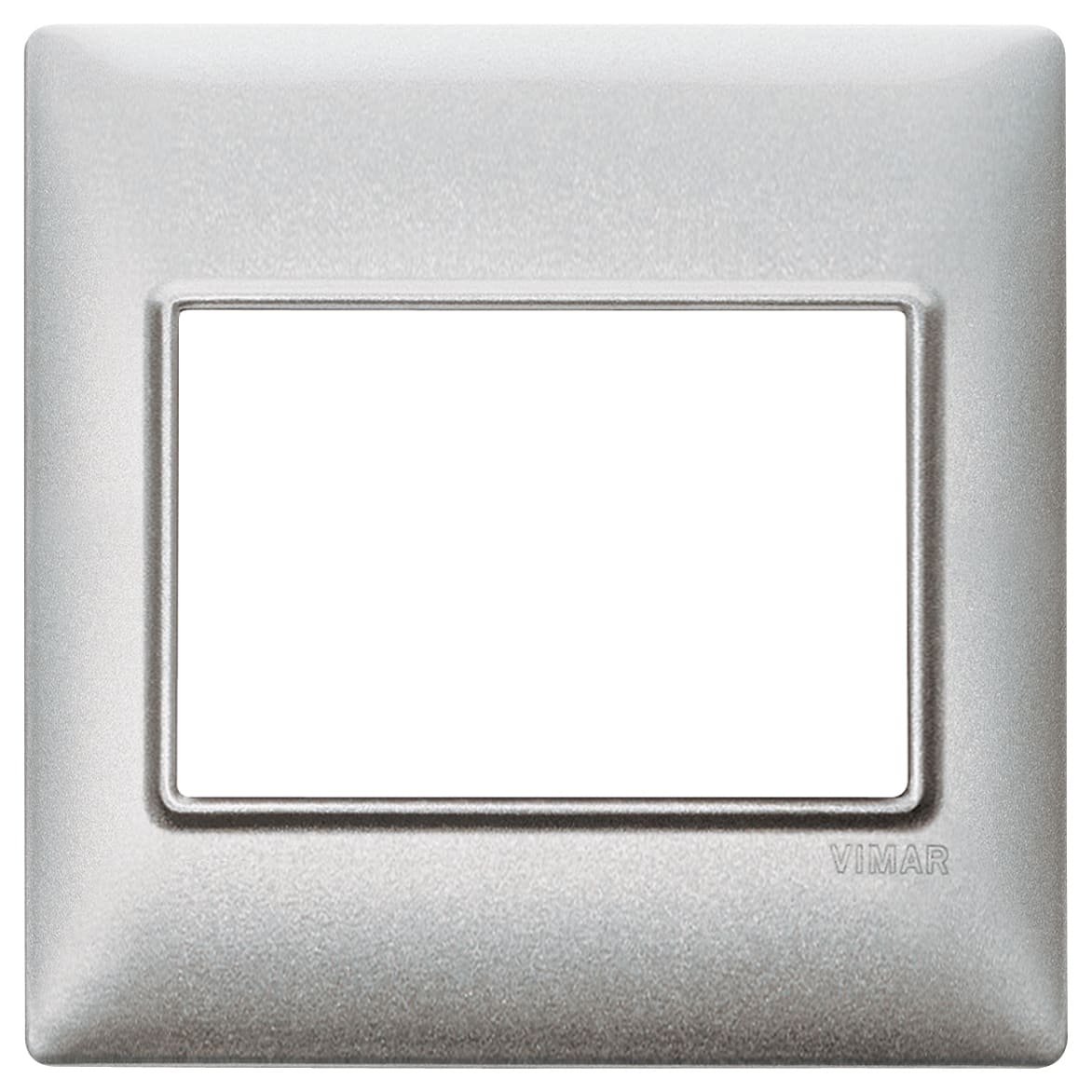 VIMAR - Placca 3 Moduli Tecnopolimero Silver - Materiale Elettrico 14648.27