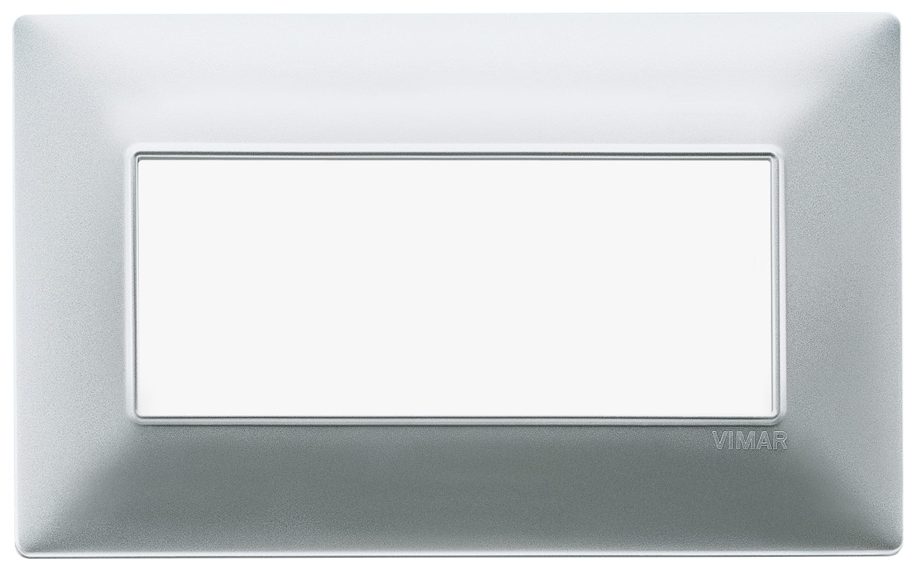 VIMAR - Placca 5 Moduli Tecnopolimero Vernice Argento Opaco 14649.20