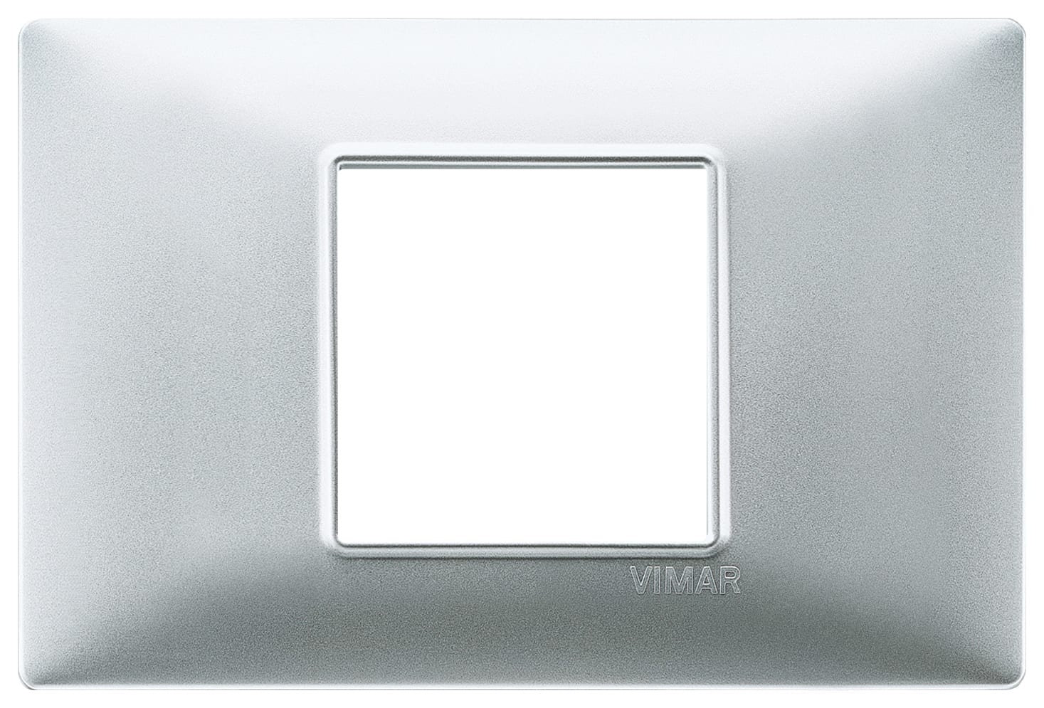 VIMAR - PLACCA 2M CENTRALI ARGENTO OPACO