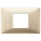 VIMAR - PLACCA 2M CENTRALI CHAMPAGNE OPACO 14652.22