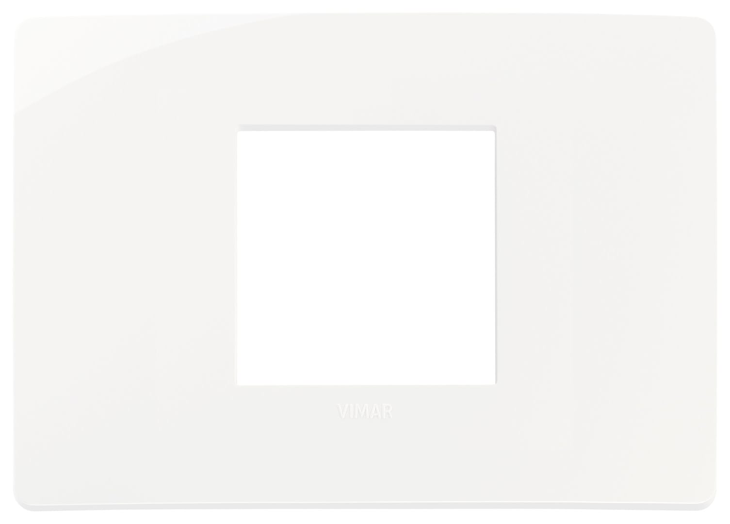 VIMAR - PLACCA PLANA UP 2M CENTRALI BIANCO 14652U.01