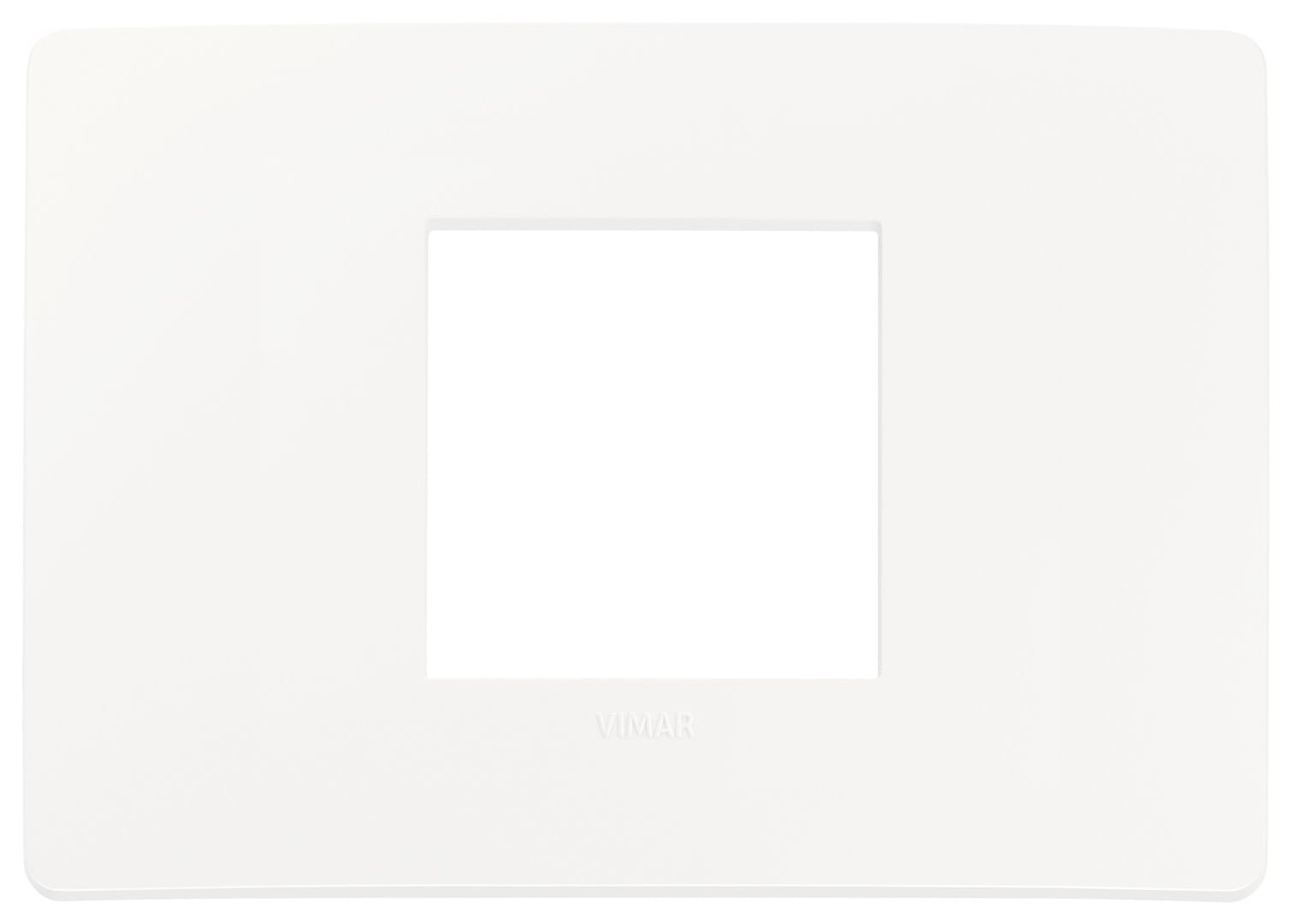 VIMAR - PLACCA PLANA UP 2M CENTRALI BIANCO MATT 14652U.11