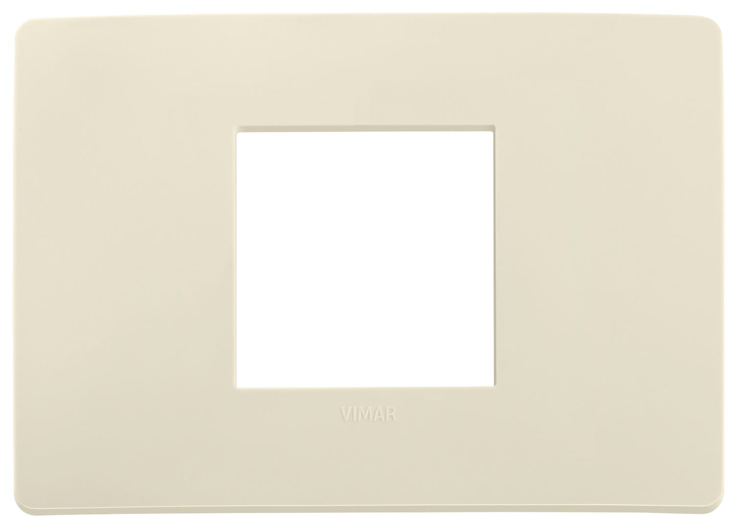 VIMAR - PLACCA PLANA UP 2M CENTRALI AVORIO MATT