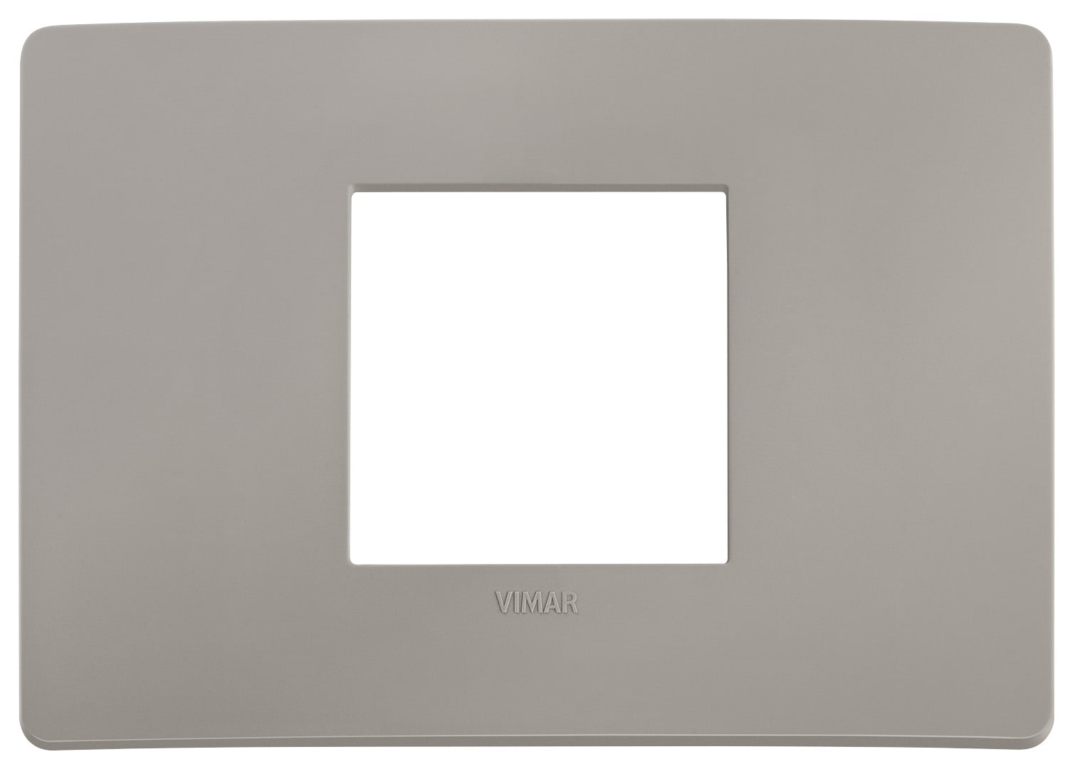 VIMAR - PLACCA PLANA UP 2M CENTR. GR.CEM.MATT