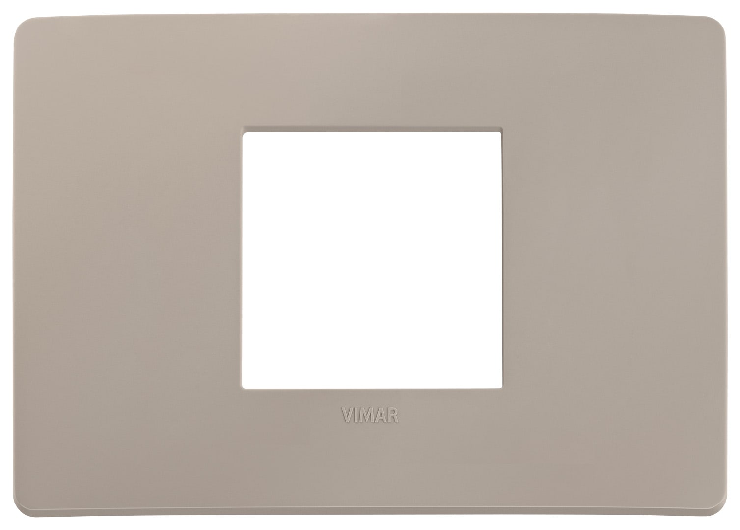 VIMAR - PLACCA PLANA UP 2M CENTRALI TORTORA MATT