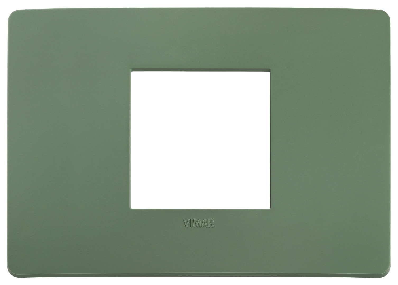 VIMAR - PLACCA PLANA UP 2M CENTRALI SALVIA MATT