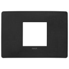 VIMAR - PLACCA PLANA UP 2M CENTRALI NERO MATT