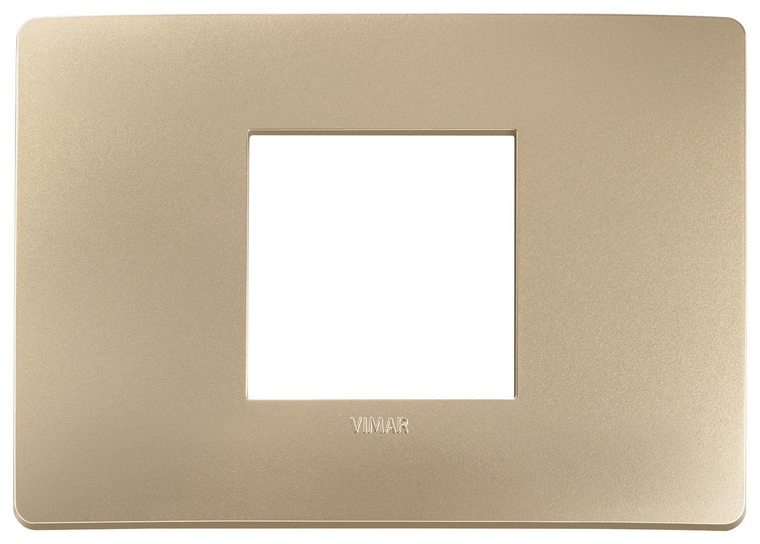 VIMAR - PLACCA PLANA UP 2M CENT. CHAMPAGNE
