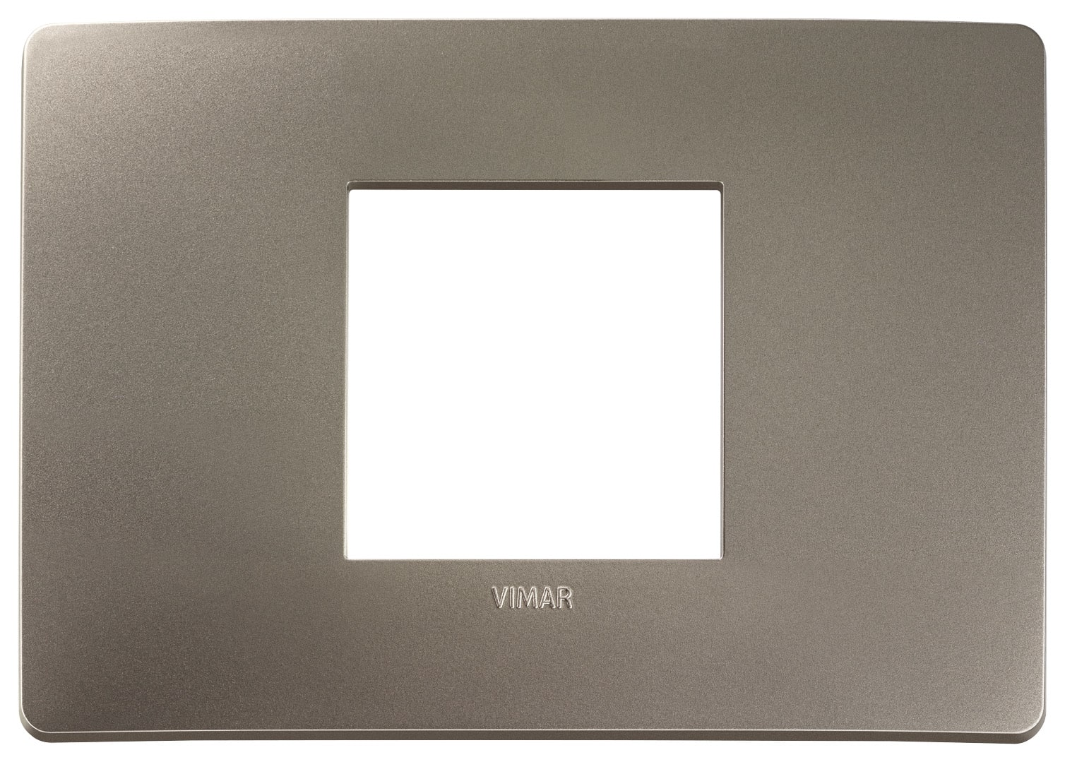 VIMAR - PLACCA PLANA UP 2M CENTRALI TITANIO 14652U.33