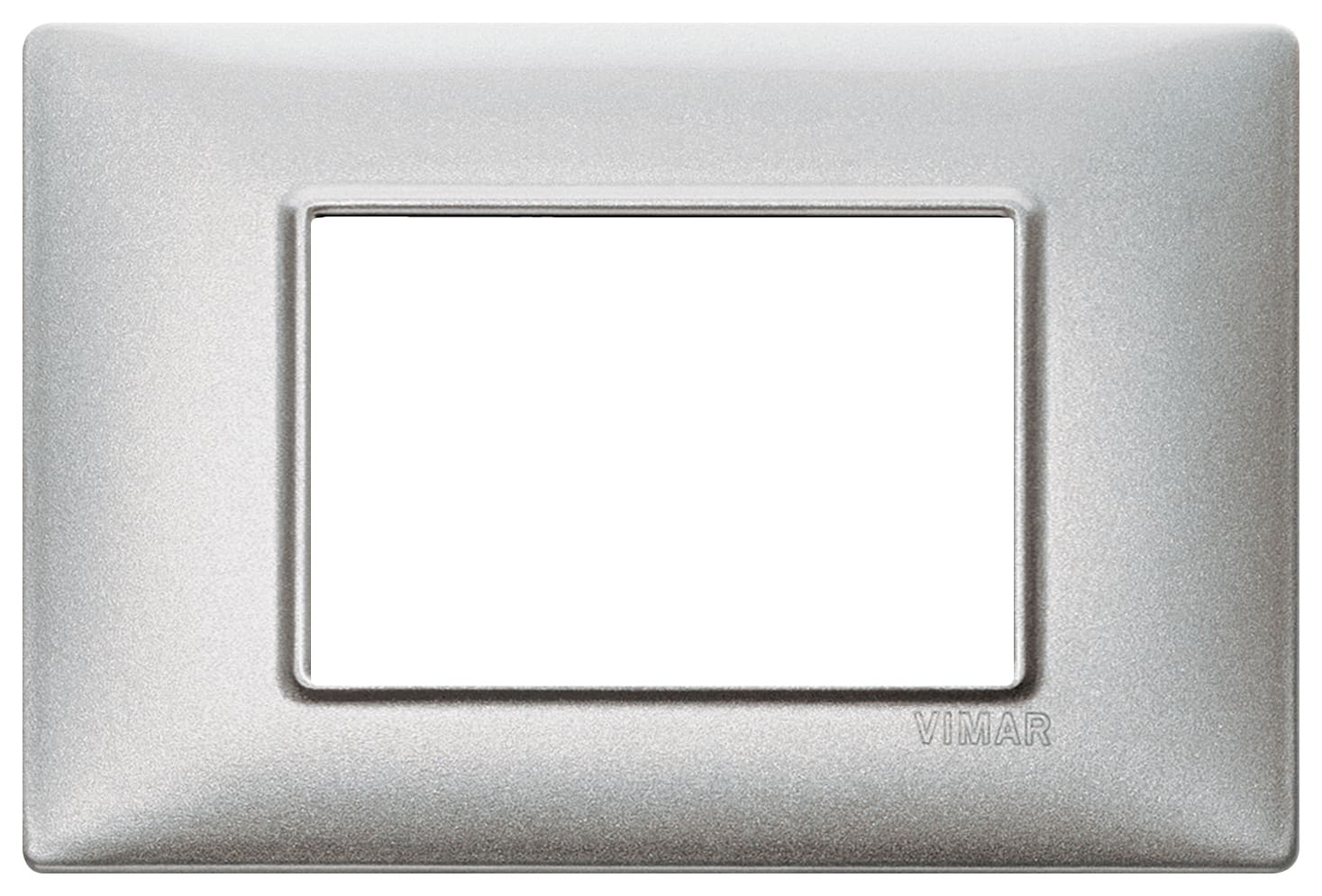 VIMAR - Placca 3 Moduli Tecnopolimero Silver - Materiale Elettrico 14653.27