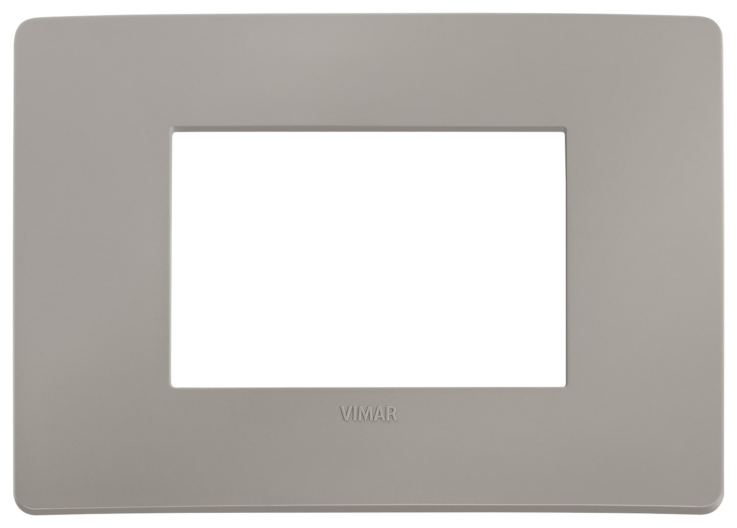VIMAR - PLACCA PLANA UP 3M GRIGIO CEMENTO MATT 14653U.14