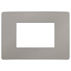 VIMAR - PLACCA PLANA UP 3M GRIGIO CEMENTO MATT 14653U.14