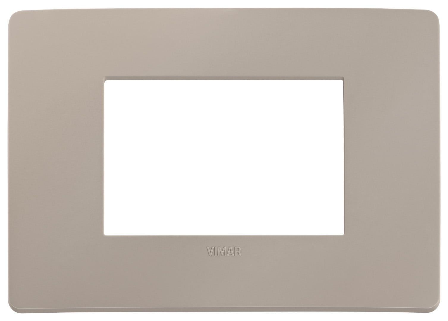 VIMAR - PLACCA PLANA UP 3M TORTORA MATT 14653U.15