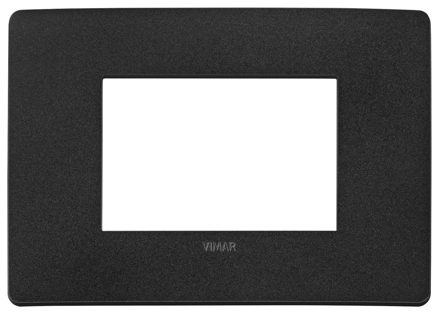VIMAR - PLACCA PLANA UP 3M NERO MATT