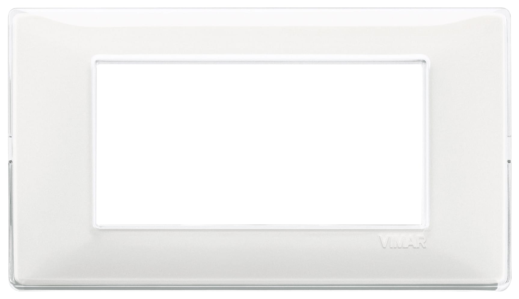 VIMAR - Placca 4 Moduli Tecnopolimero Reflex Neve 14654.41