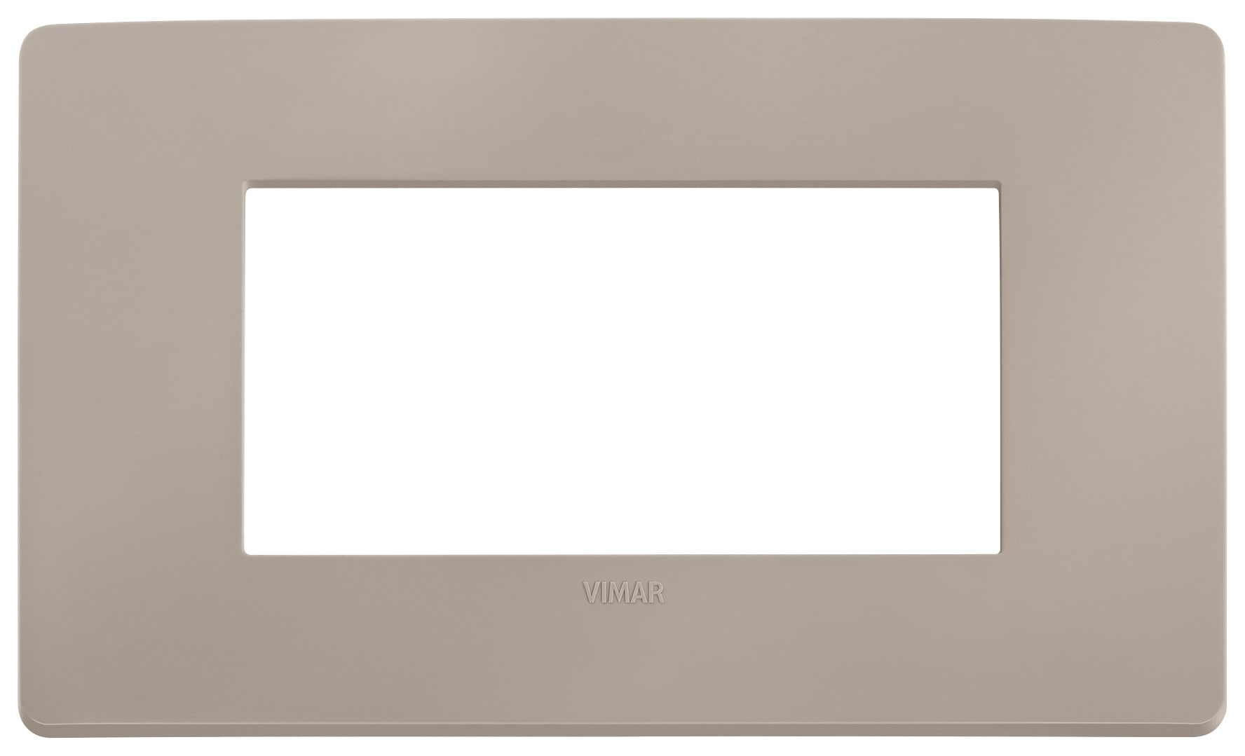 VIMAR - PLACCA PLANA UP 4M TORTORA MATT 14654U.15