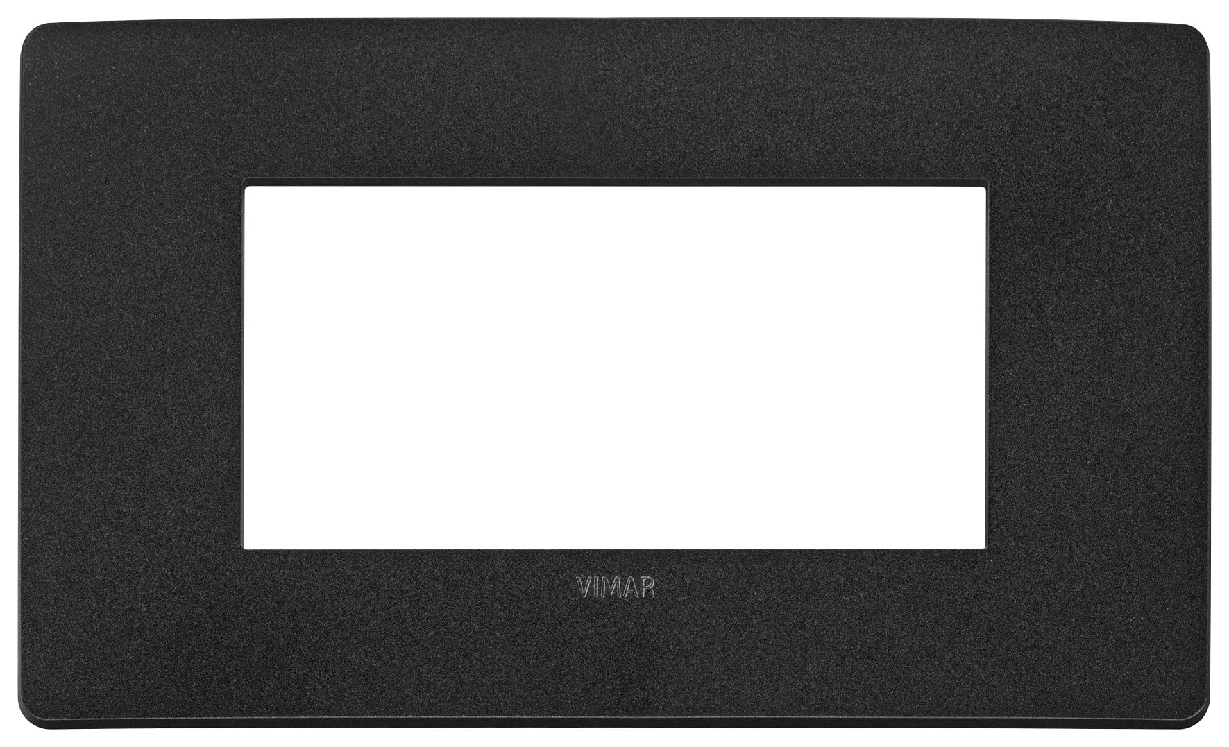VIMAR - PLACCA PLANA UP 4M NERO MATT 14654U.19