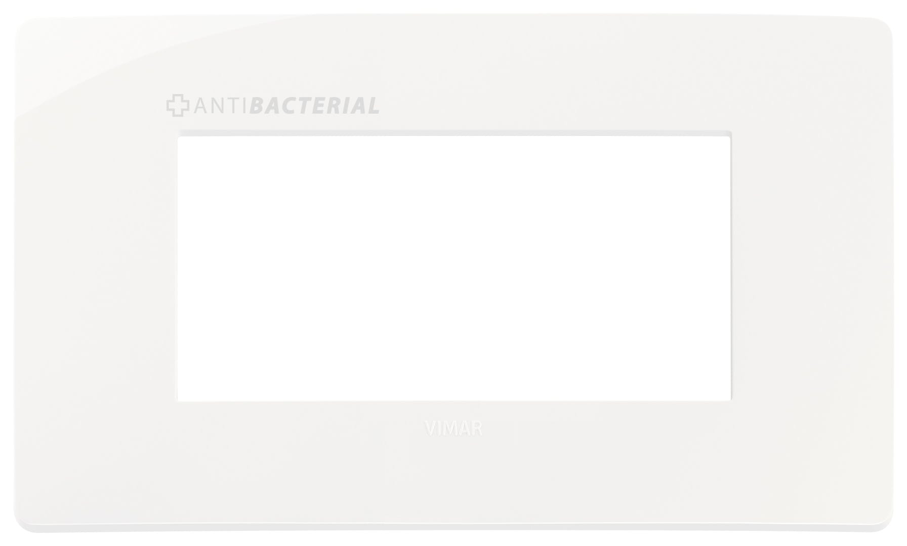 VIMAR - PLACCA PLANA UP 4M BIANCO ANTIB. 14654U.AB.01
