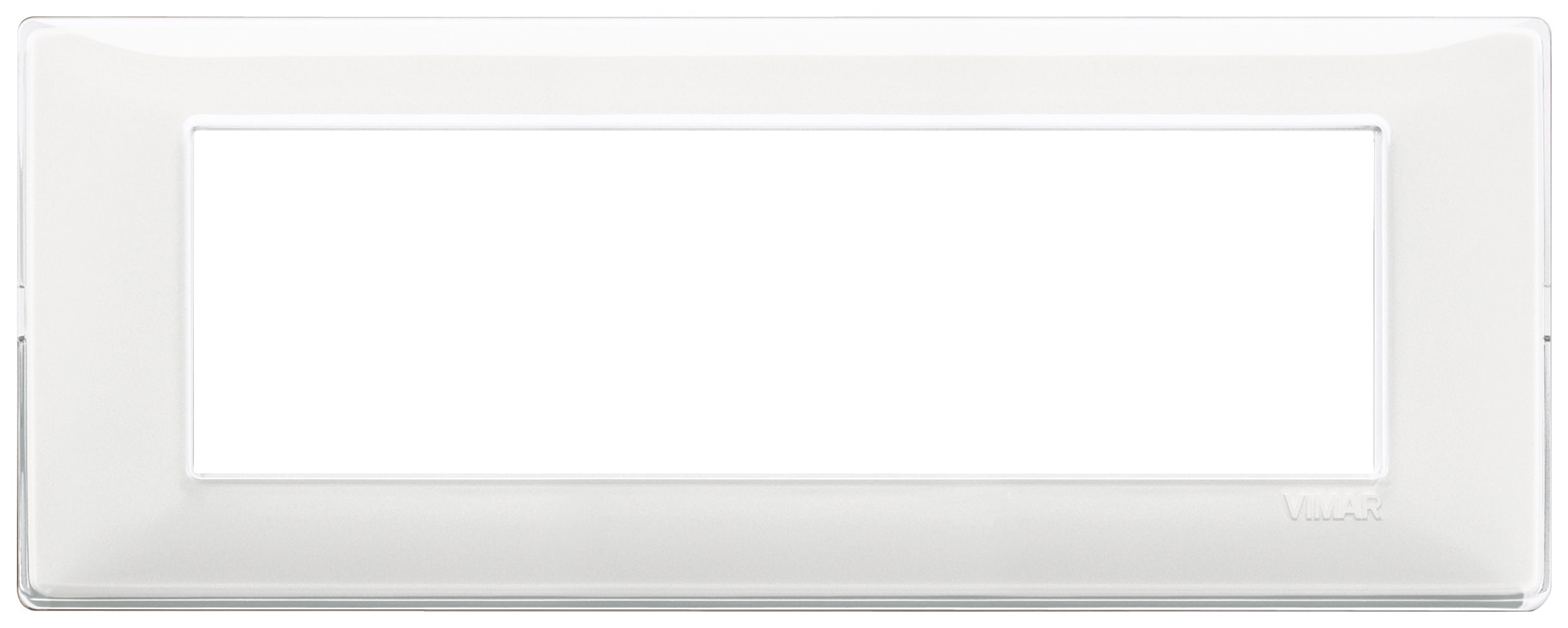 VIMAR - Placca 7 Moduli Tecnopolimero Reflex Neve 14657.41