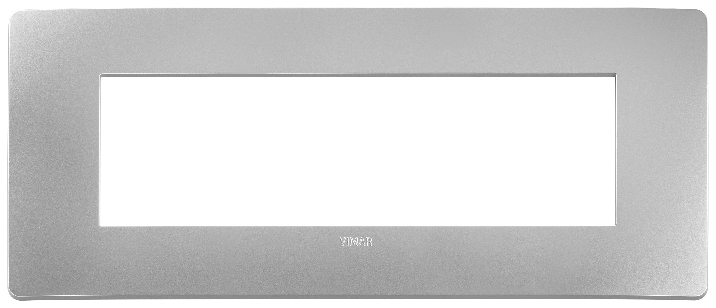 VIMAR - PLACCA PLANA UP 7M ARGENTO