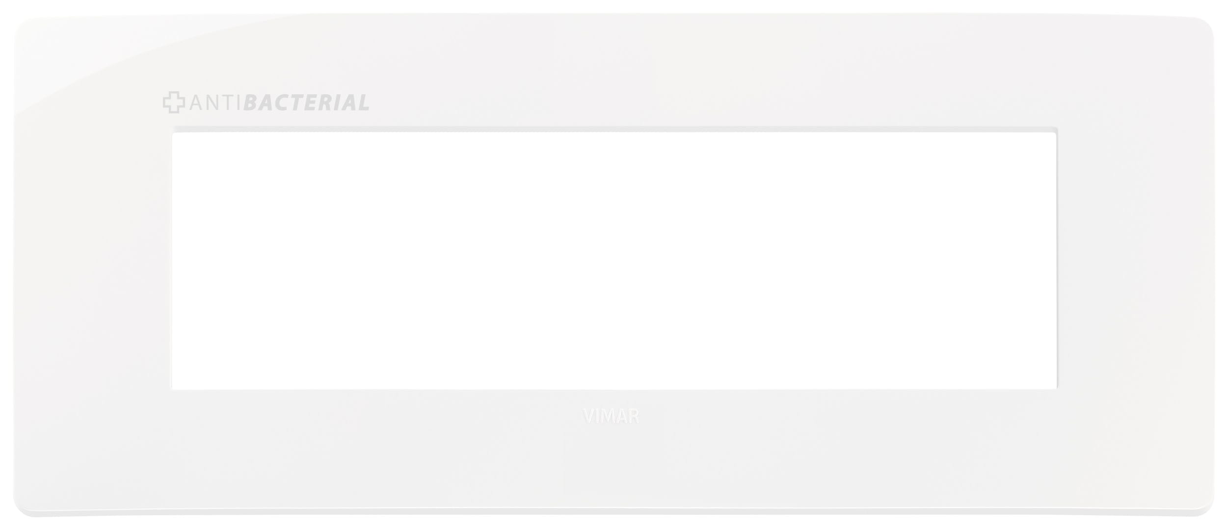 VIMAR - PLACCA PLANA UP 7M BIANCO ANTIB.
