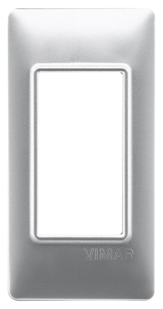 VIMAR - Placca 1 Modulo Tecnopolimero Silver per Pannelli 14666.27