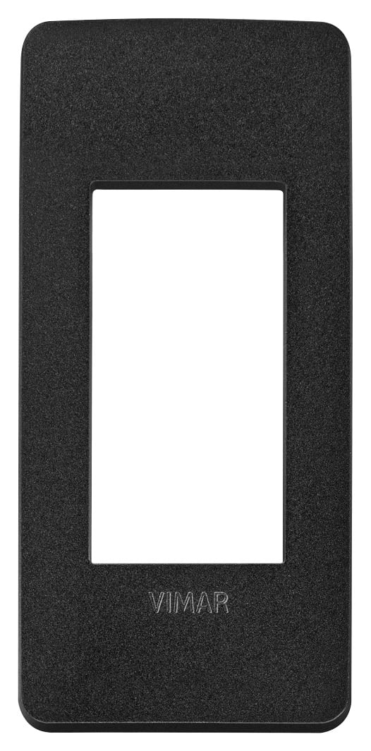 VIMAR - PLACCA PLANA UP 1M PANNELLI NERO MATT 14666U.19