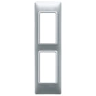 VIMAR - PLACCA 2M PANNELLI ARGENTO OPACO 14667.20