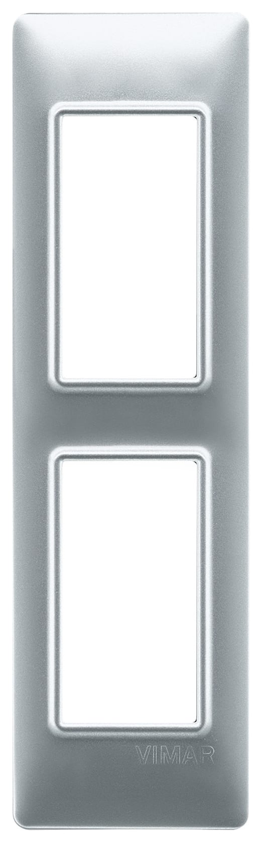 VIMAR - PLACCA 2M PANNELLI ARGENTO OPACO