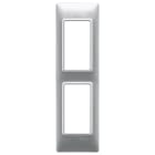 VIMAR - Placca 2 Moduli Tecnopolimero Silver per Pannelli 14667.27