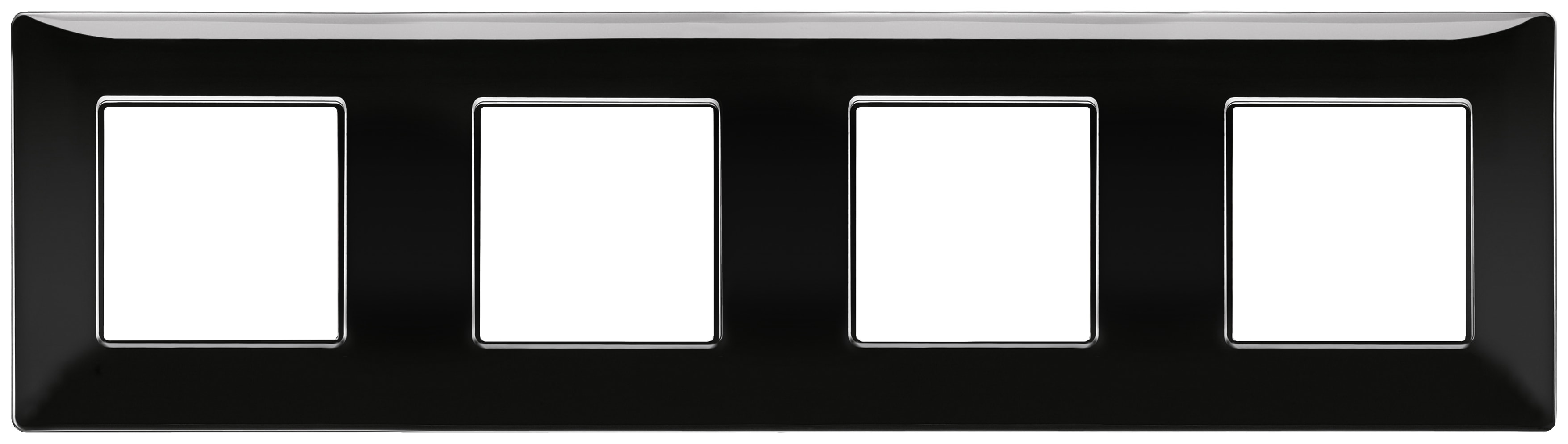 VIMAR - PLACCA 8M (2+2+2+2) INT71 NERO 14669.05