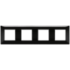 VIMAR - PLACCA 8M (2+2+2+2) INT71 NERO 14669.05