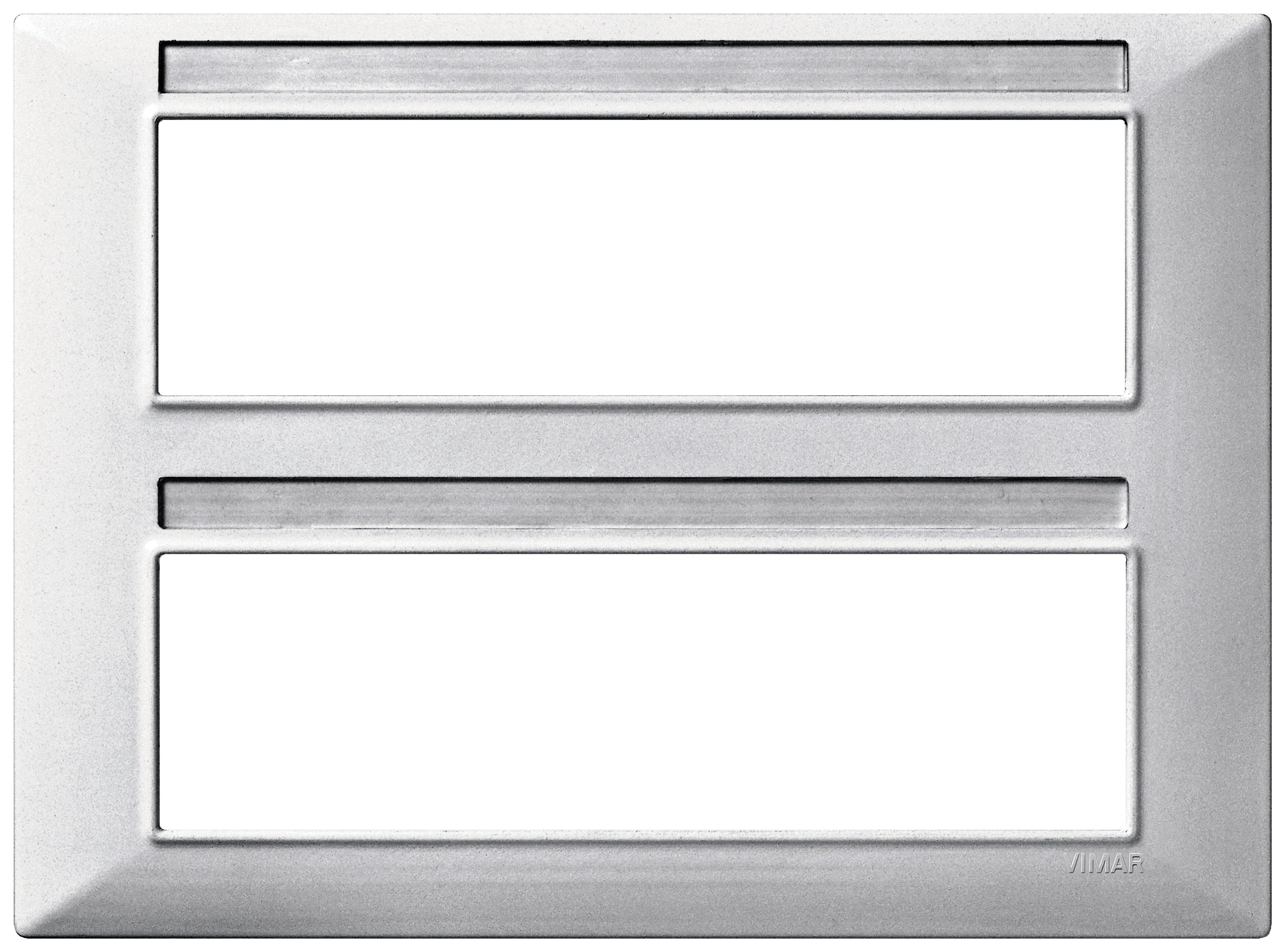 VIMAR - Placca 14 Moduli Tecnopolimero Silver - 7+7