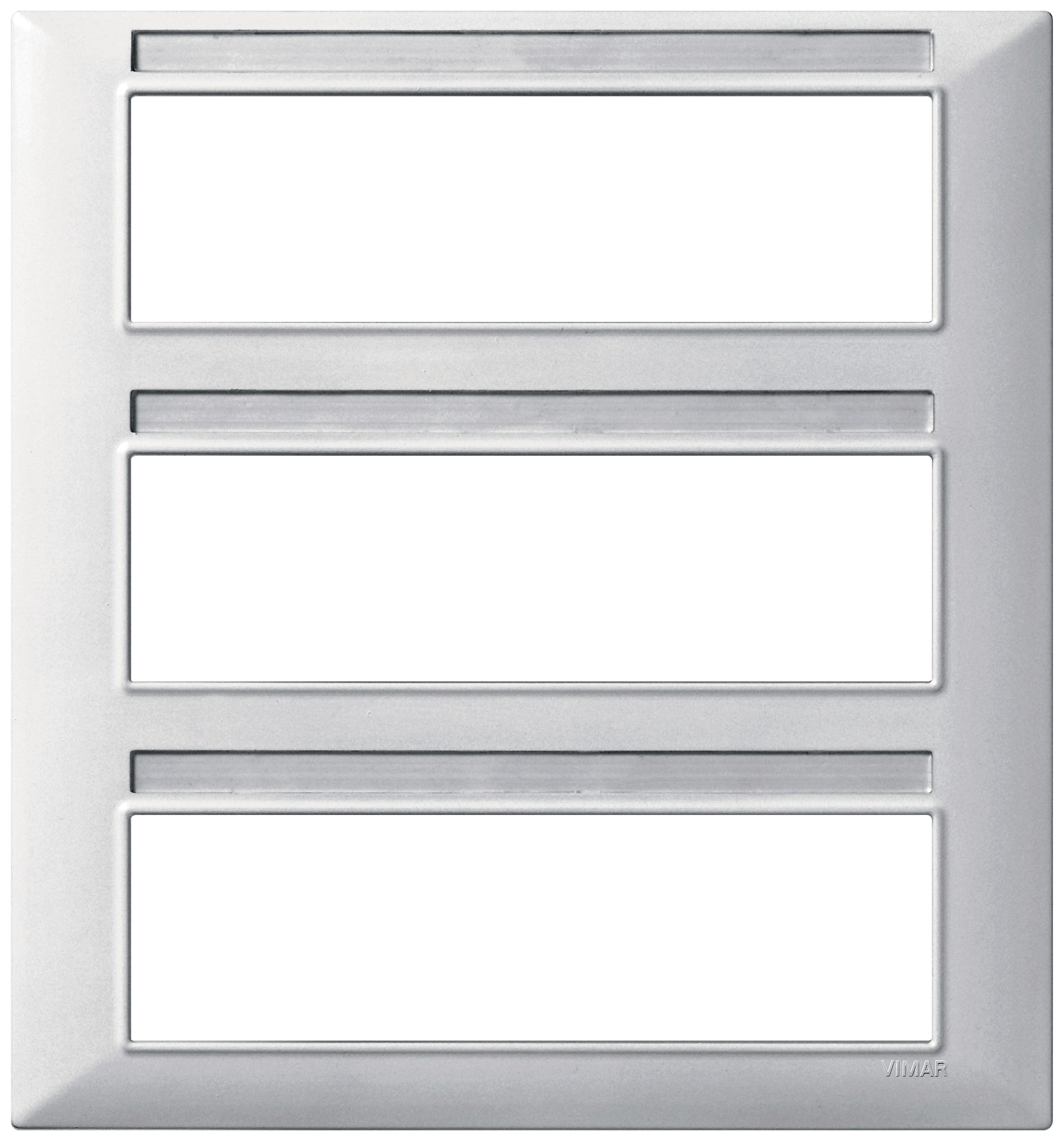 VIMAR - Placca 21 Moduli Tecnopolimero Silver - 7+7+7