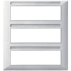 VIMAR - Placca 21 Moduli Tecnopolimero Silver - 7+7+7