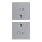 VIMAR - Due mezzi tasti on/off volume silver intercambiabili 1 modulo, simboli volume e o volume