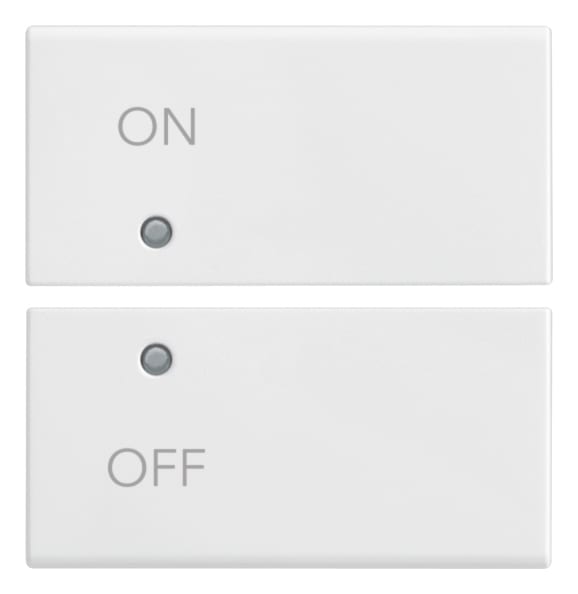 VIMAR - DUE MEZZI TASTI 2M SIMBOLI ON/OFF BIANCO 14752.1