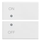 VIMAR - DUE MEZZI TASTI 2M SIMBOLI ON/OFF BIANCO