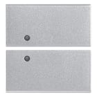 VIMAR - Due Mezzi Tasti Intercambiabili Neutri Personalizzabili 2 Moduli Silver 14752.SL