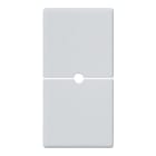 VIMAR - Due Mezzi Tasti Intercambiabili Neutri Personalizzabili 1 Modulo Silver 14755.SL