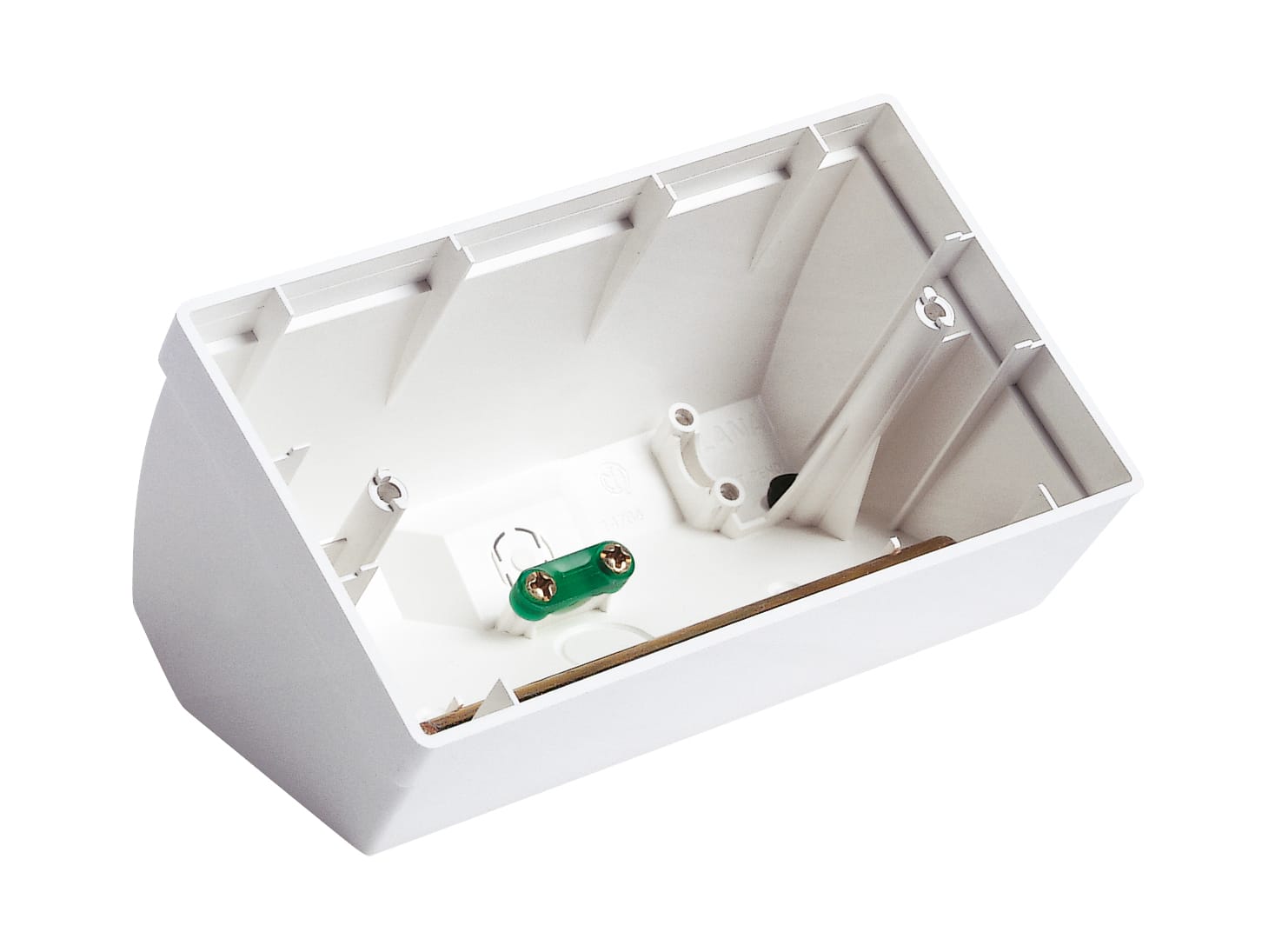 VIMAR - Scatola da Tavolo Bianco Inclinata per 4 Moduli Plana con Supporto e Placca