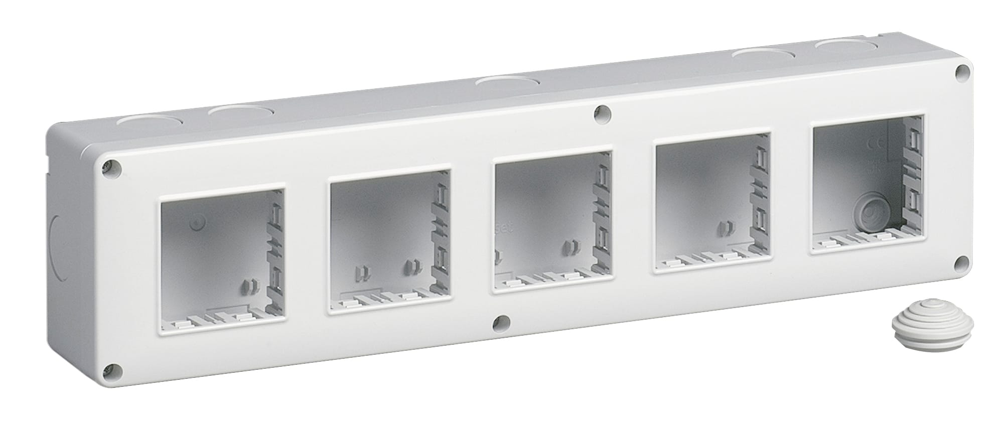 VIMAR - Contenitore da Parete IP40 10M 2x5 - Moduli Eikon, Arké e Plana, Agganciabili Orizzontalmente e Verticalmente 14815