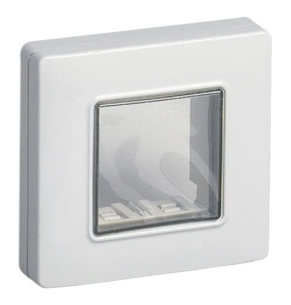 VIMAR - Calotta da Parete IP55 Grigio RAL 7035 per Scatole Incasso Ø 60mm - 2 Moduli Eikon, Arké e Plana con Griffe