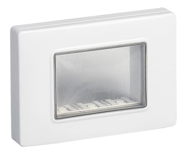 VIMAR - Calotta da Parete IP55 3 Moduli Bianco con Viti per Scatole da Incasso