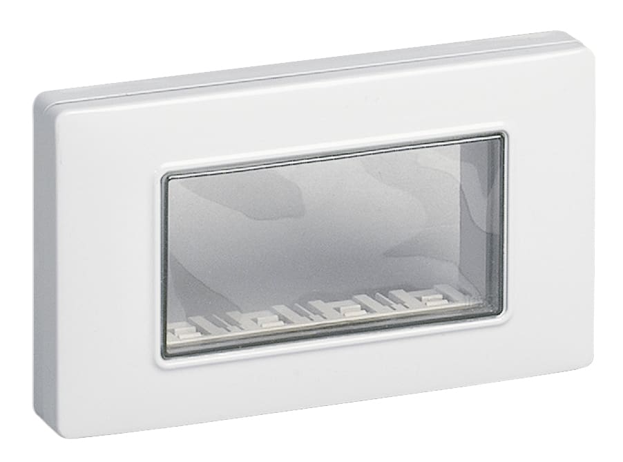 VIMAR - Calotta da Parete IP55 4 Moduli Bianco con Viti per Scatole da Incasso Arké Eikon Plana