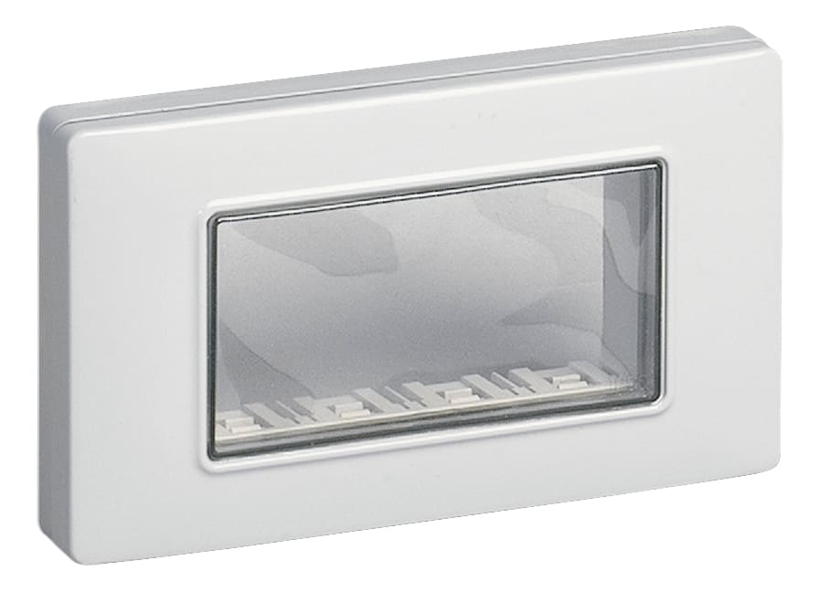 VIMAR - Calotta da Parete IP55 4 Moduli Grigio RAL 7035 con Viti Arké Eikon Plana Scatole Incasso