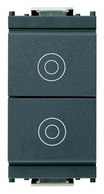 VIMAR - Pulsanti Indipendenti Grigio 1P No + 10A 250V~ Chiusura Contemporanea Circuiti Non Adatti Inversione Marcia Motori 16121